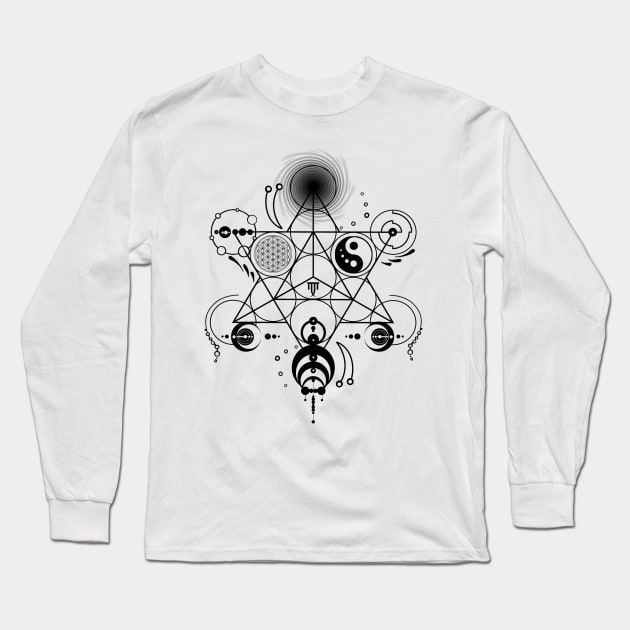 Sacred Geometry - Crop Circles - Manafold Art Long Sleeve T-Shirt by Manafold